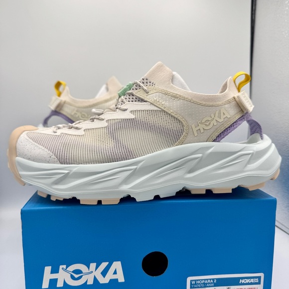 NWT Hoka Hopara 2 Women’s Hybrid Hiking Sandal in Alabaster Snow Off white cream - Picture 7 of 16
